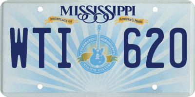 MS license plate WTI620