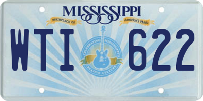 MS license plate WTI622