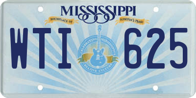 MS license plate WTI625