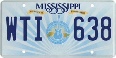 MS license plate WTI638