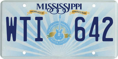 MS license plate WTI642