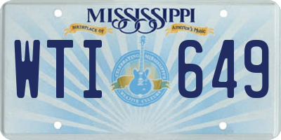 MS license plate WTI649