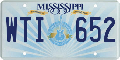 MS license plate WTI652