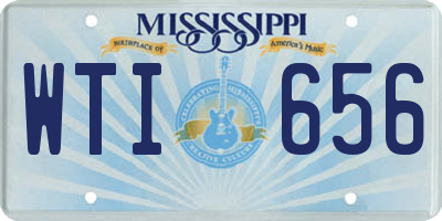 MS license plate WTI656