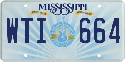 MS license plate WTI664