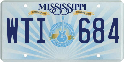MS license plate WTI684