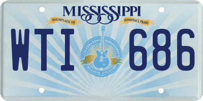 MS license plate WTI686