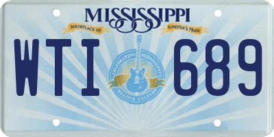 MS license plate WTI689