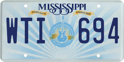 MS license plate WTI694