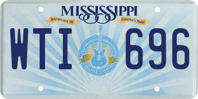 MS license plate WTI696