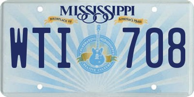 MS license plate WTI708