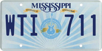 MS license plate WTI711