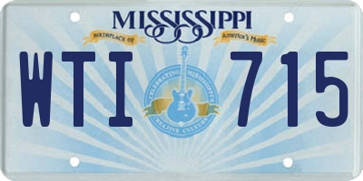 MS license plate WTI715