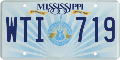 MS license plate WTI719
