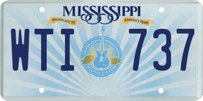 MS license plate WTI737