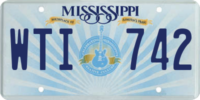 MS license plate WTI742