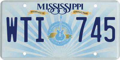 MS license plate WTI745