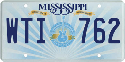 MS license plate WTI762