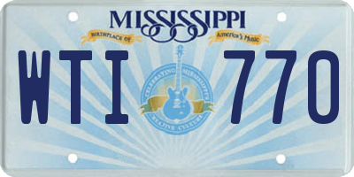 MS license plate WTI770