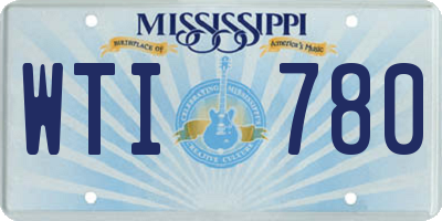 MS license plate WTI780
