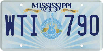 MS license plate WTI790