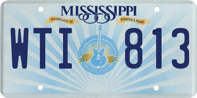 MS license plate WTI813