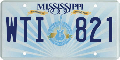 MS license plate WTI821