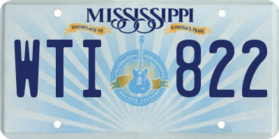 MS license plate WTI822