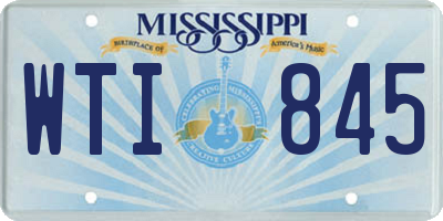 MS license plate WTI845