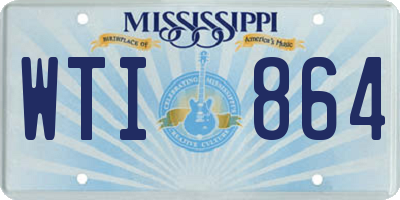 MS license plate WTI864