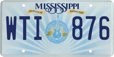 MS license plate WTI876
