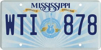 MS license plate WTI878