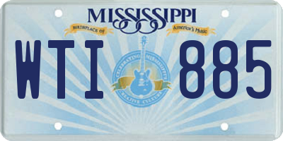 MS license plate WTI885
