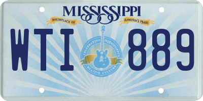 MS license plate WTI889