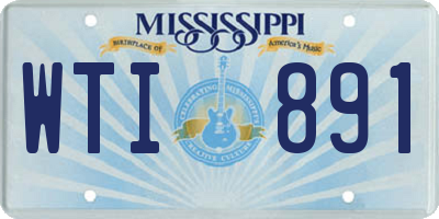MS license plate WTI891