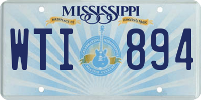 MS license plate WTI894