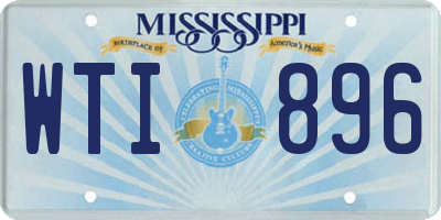 MS license plate WTI896