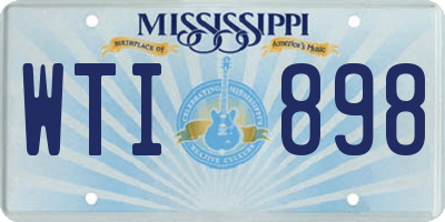 MS license plate WTI898