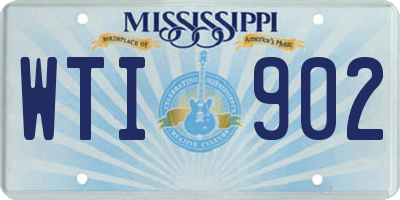 MS license plate WTI902