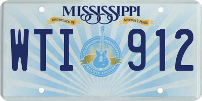 MS license plate WTI912