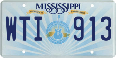 MS license plate WTI913