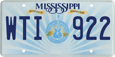 MS license plate WTI922