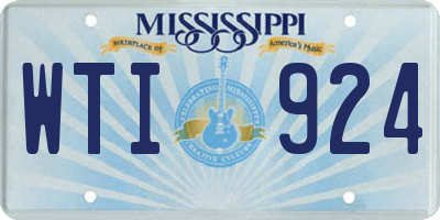 MS license plate WTI924
