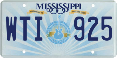 MS license plate WTI925