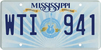 MS license plate WTI941