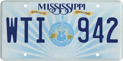 MS license plate WTI942