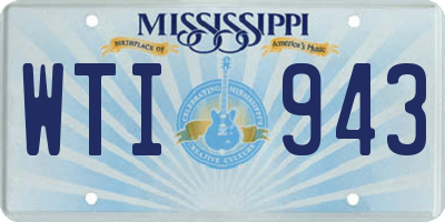 MS license plate WTI943