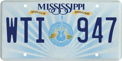 MS license plate WTI947