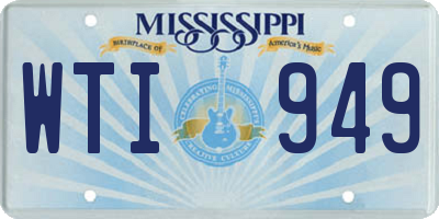 MS license plate WTI949