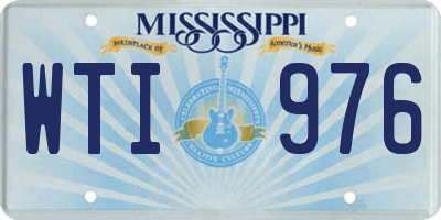 MS license plate WTI976